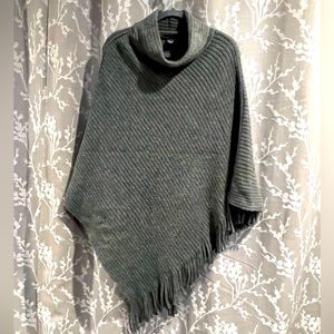 Turtleneck Poncho Sweater